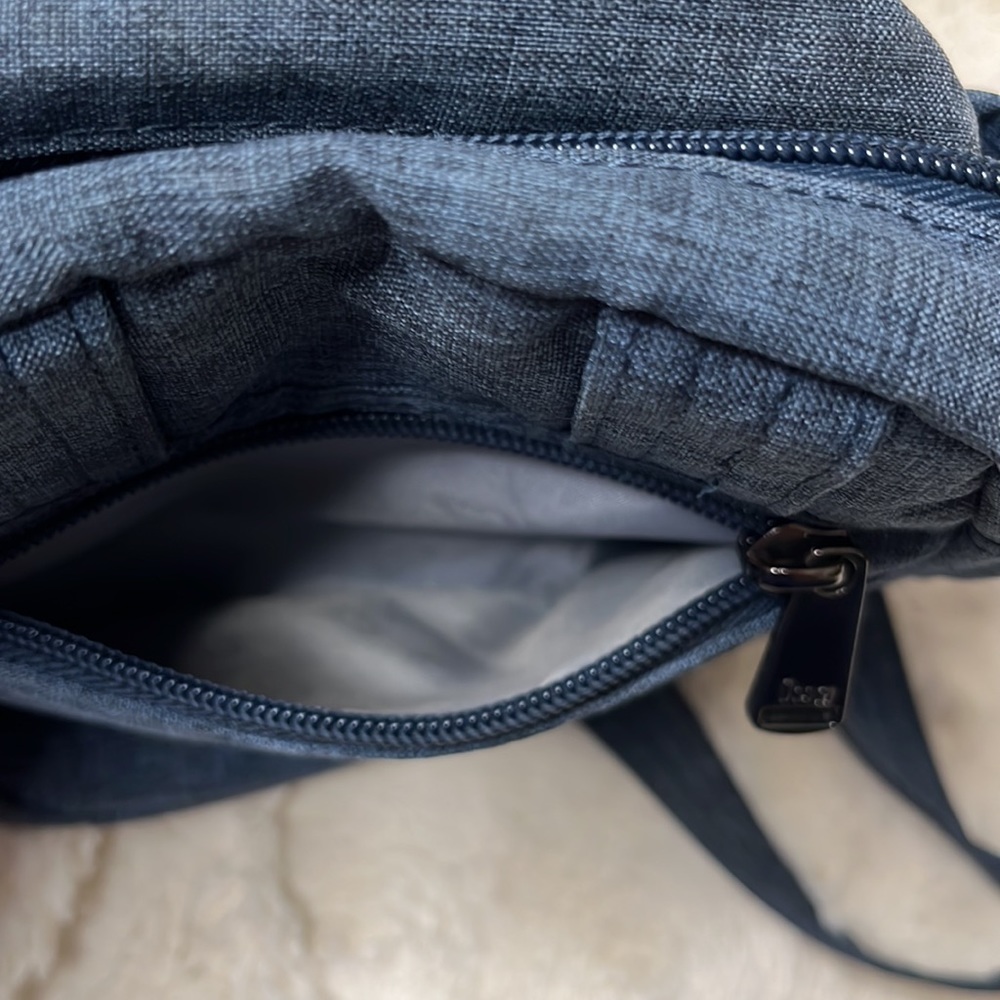 Lug crossbody. Looks like denim. Adjustable strap - Picture 9 of 15